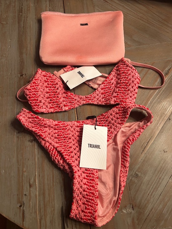 triangl swimwear Other - Adorable!!! Pink Crochet Scoop Bikini Set